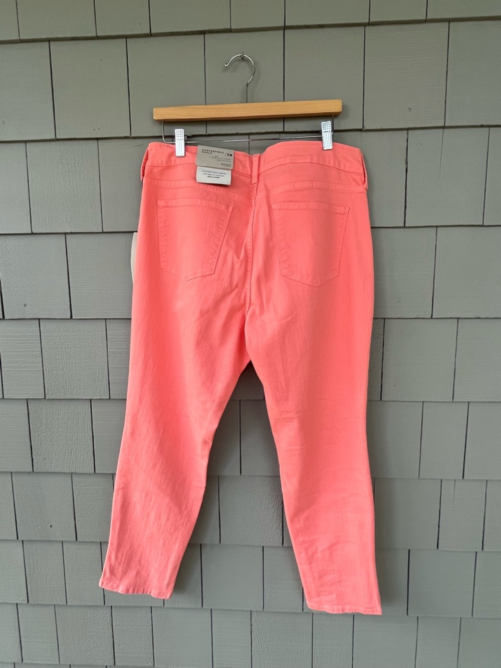 NYDJ Cropped Slim Jeans in Coral NWT SIZE 12 - Picture 9 of 10